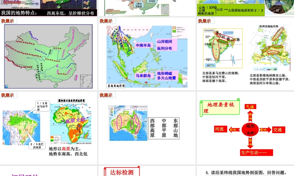 八年级地理 专题复习一 中国地形课件-人教版初中八年级全册地理课件