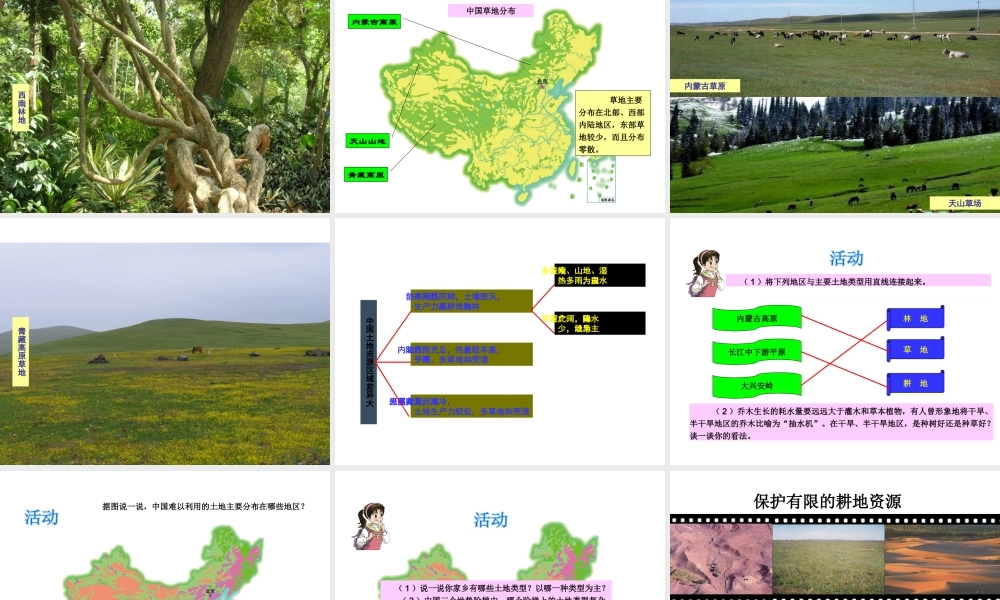 八年级地理上册 3.2 有限的耕地资源课件 晋教版-人教版初中八年级上册地理课件