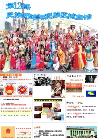八年级历史下册 第四单元 第12课《民族团结与民族区域自治》课件4 华东师大版-华东师大版初中八年级下册历史课件