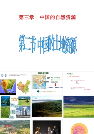 八年级地理上册 3.2 中国的土地资源课件 （新版）湘教版-（新版）湘教版初中八年级上册地理课件