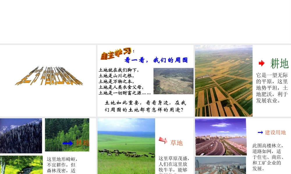 八年级地理上册 3.2 中国的土地资源课件 湘教版-湘教版初中八年级上册地理课件