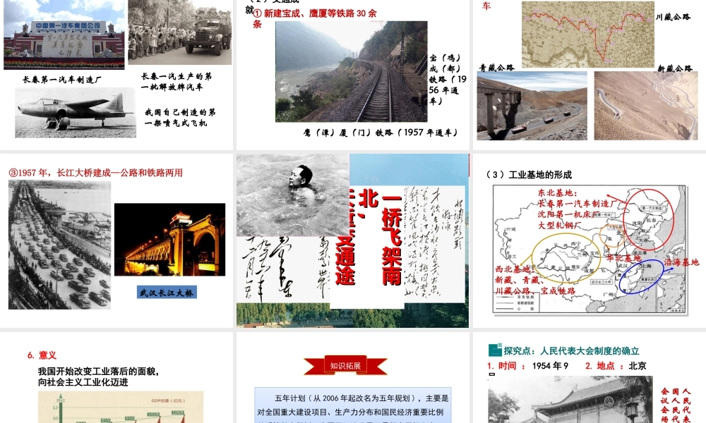 八年级历史下册 第一单元 中华人民共和国成立和向社会主义过渡 第3课 向社会主义过渡课件2 华东师大版-华东师大级下册历史课件