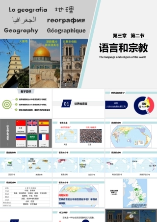 八年级地理上册 3.2《语言和宗教》课件3 中图版-中图版初中八年级上册地理课件