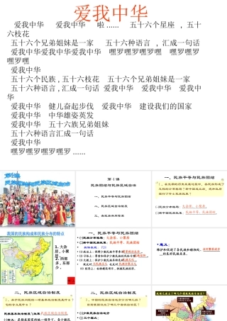 八年级历史下册 第一单元 中华人民共和国成立和向社会主义过渡 第4课《民族团结与民族区域自治》课件 华东师大版-华东师大级下册历史课件