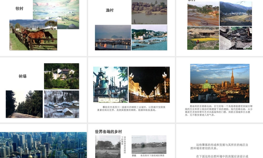 八年级地理上册 3.3 聚落课件 （新版）中图版-（新版）中图版初中八年级上册地理课件