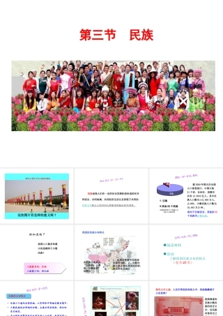 八年级地理上册 1.3 民族课件 （新版）新人教版