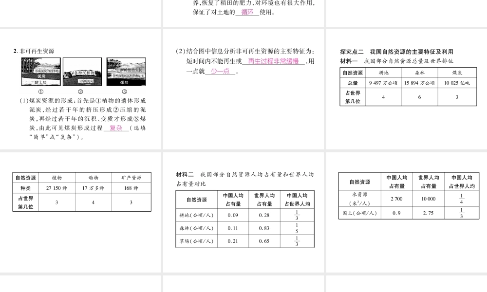 八年级地理上册 第3章 第1节 自然资源的基本特征习题课件 （新版）新人教版-（新版）新人教版初中八年级上册地理课件