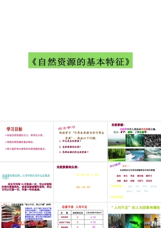 八年级地理上册 第3章 第1节《自然资源的基本特征》课件 （新版）新人教版