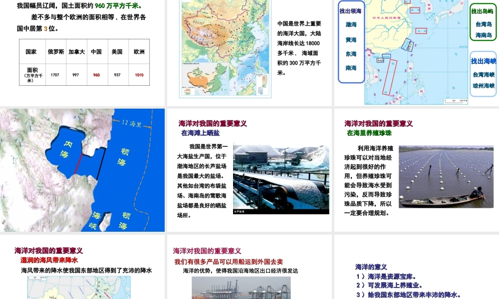 八年级地理上册 1.1《中国的疆域》课件3 （新版）湘教版-（新版）湘教版初中八年级上册地理课件