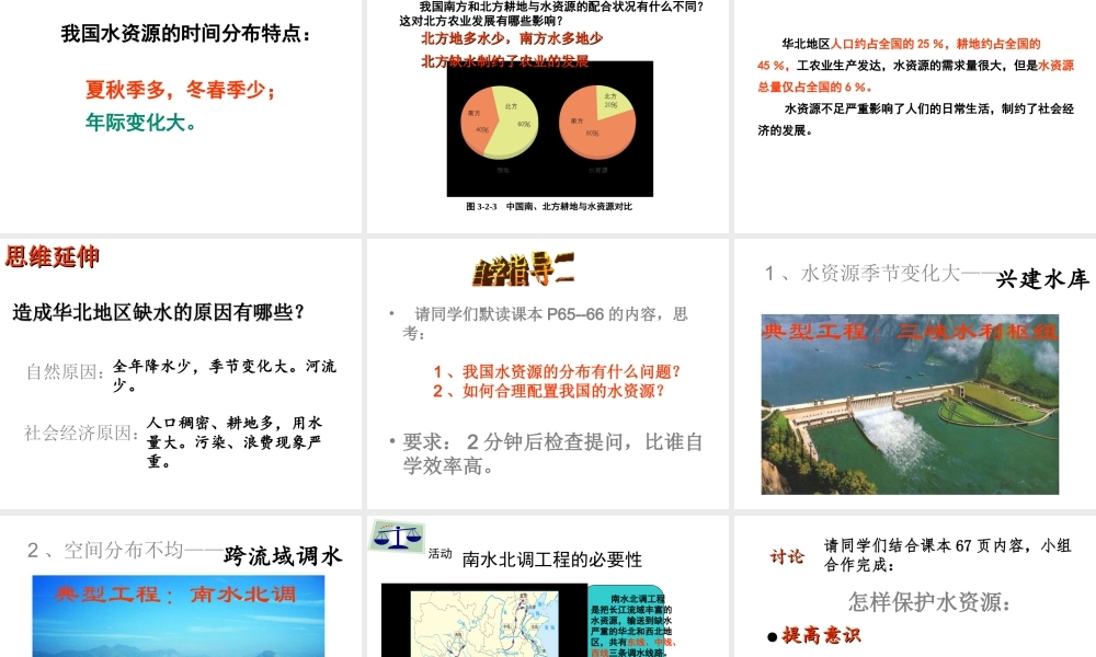 八年级地理上册 第3章 第2节 节约与保护水资源课件 （新版）商务星球版