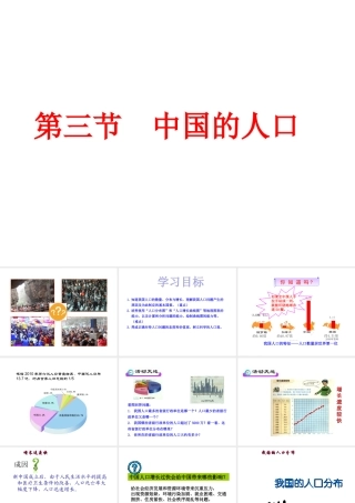 八年级地理上册 1.3《中国的人口》课件4 （新版）湘教版-（新版）湘教版初中八年级上册地理课件