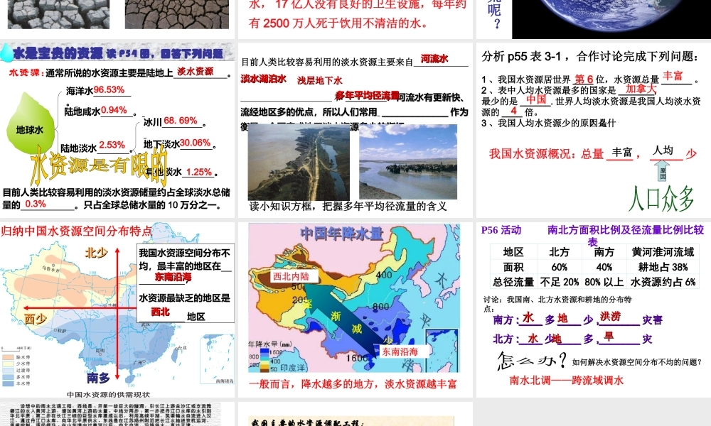 八年级地理上册 3.3 水资源课件 粤教版-粤教版初中八年级上册地理课件