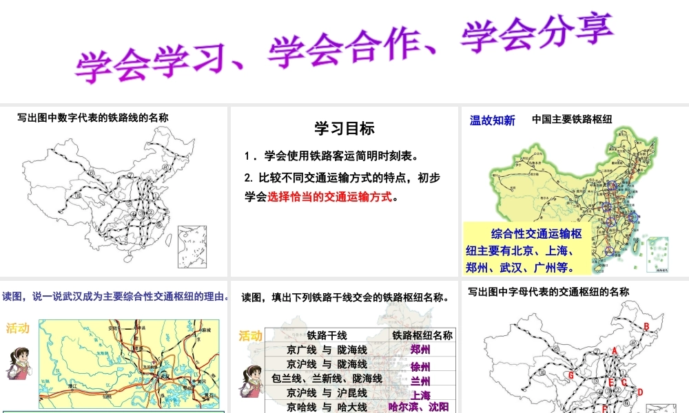 八年级地理上册 4.3《交通运输业》课件1 （新版）湘教版-（新版）湘教版初中八年级上册地理课件