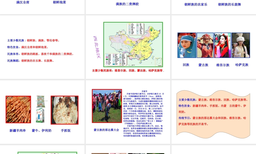 八年级地理上册 1.4 中国的民族课件 湘教版-湘教版初中八年级上册地理课件