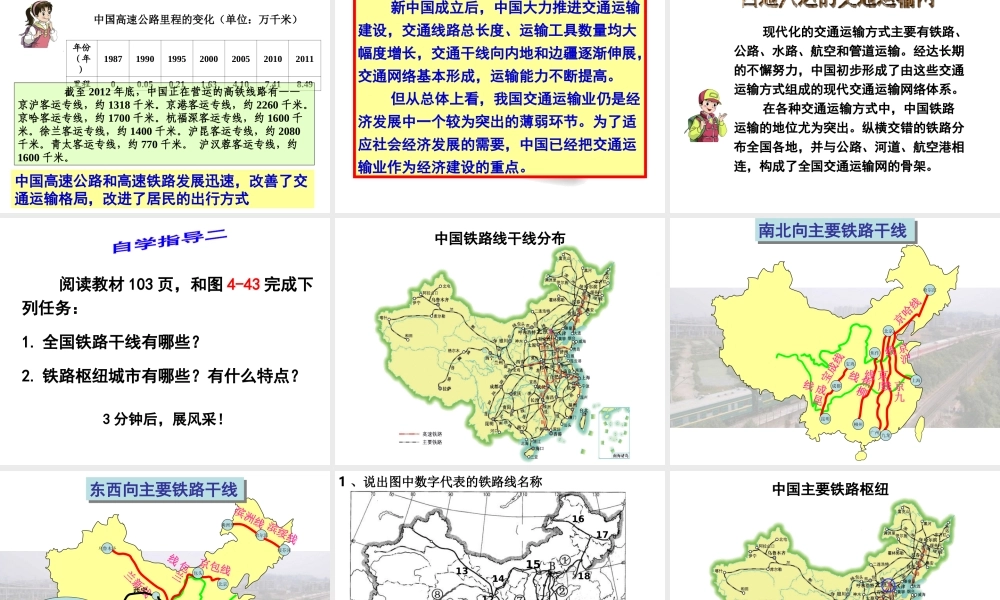 八年级地理上册 4.3《交通运输业》课件3 （新版）湘教版-（新版）湘教版初中八年级上册地理课件
