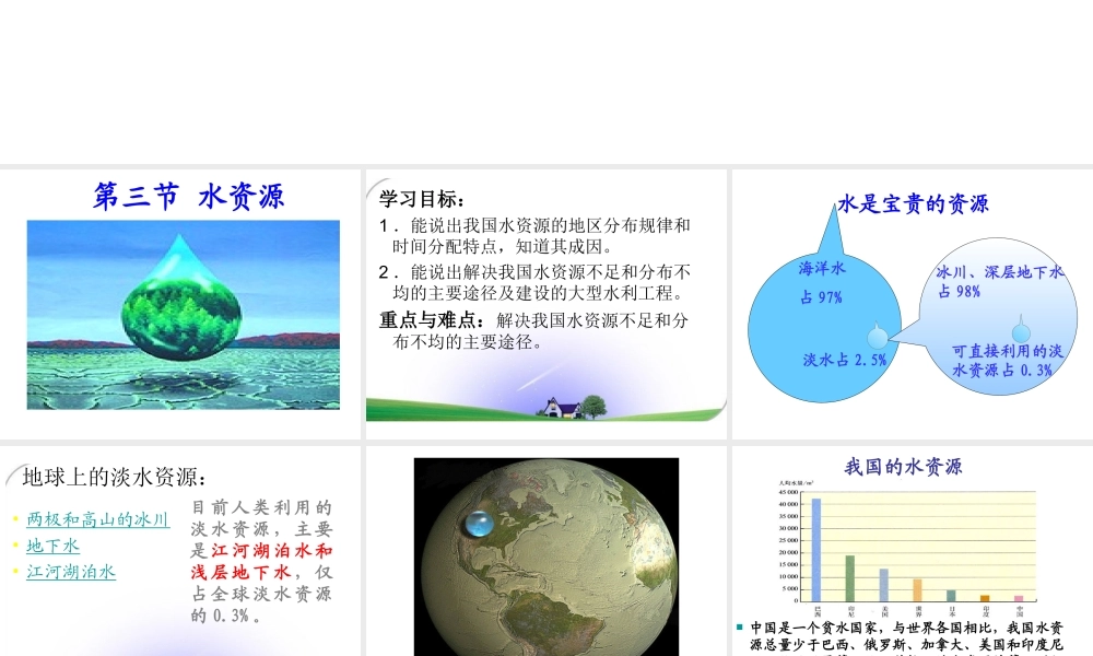 八年级地理上册 3.3 中国的水资源课件 （新版）湘教版-（新版）湘教版初中八年级上册地理课件