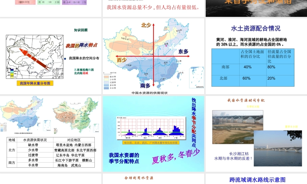 八年级地理上册 3.3 中国的水资源课件 湘教版-湘教版初中八年级上册地理课件
