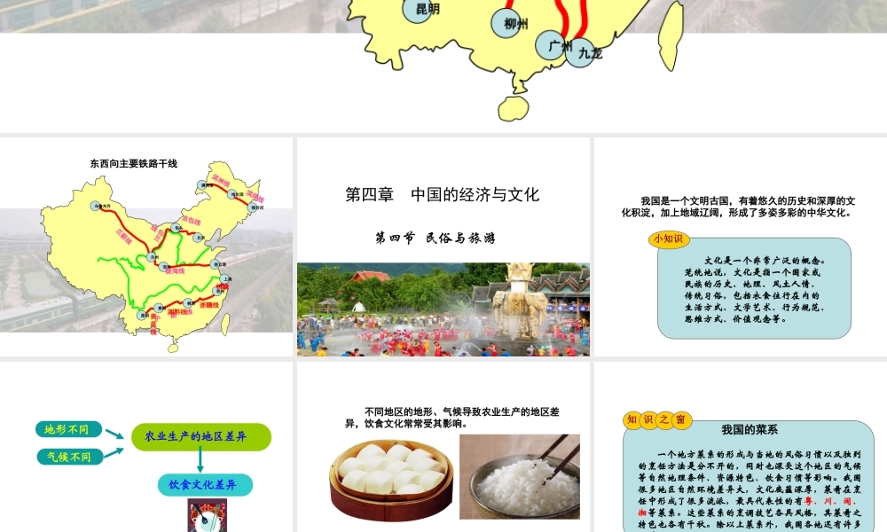 八年级地理上册 4.4民俗与旅游课件 （新版）粤教版-（新版）粤教版初中八年级上册地理课件