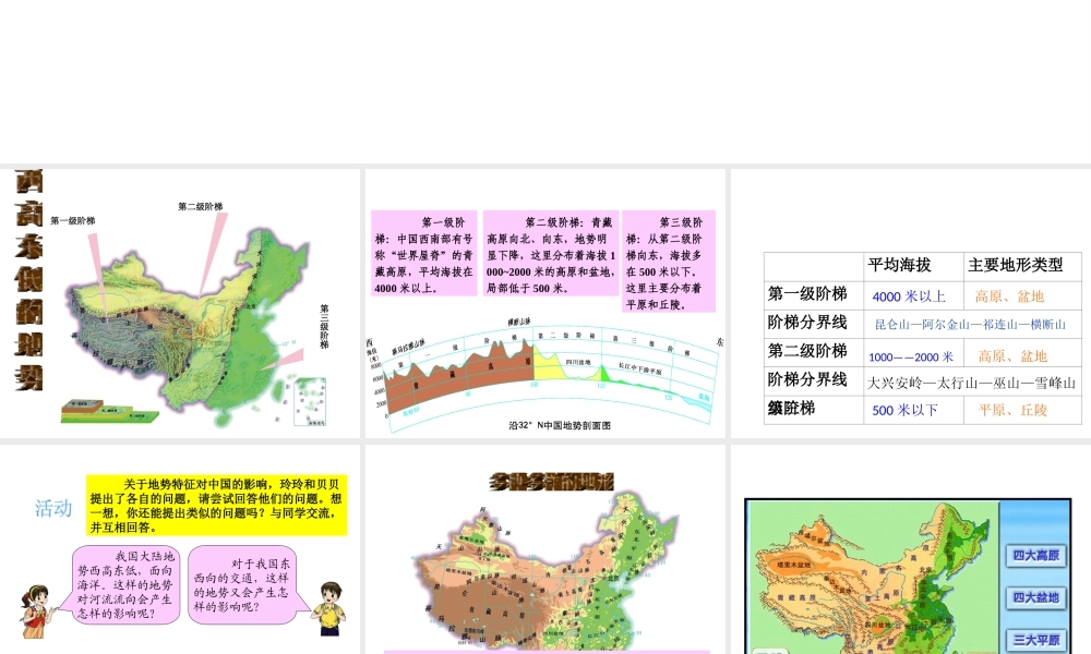 八年级地理上册 2.1 千姿百态的地表形态课件（2） 晋教版-人教版初中八年级上册地理课件