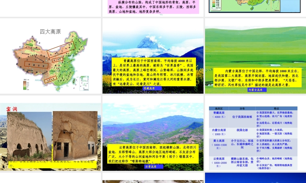 八年级地理上册 2.1 千姿百态的地表形态课件（2） 晋教版-人教版初中八年级上册地理课件