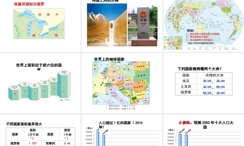 八年级地理上册 4.1 国家和地区课件 （新版）中图版-（新版）中图版初中八年级上册地理课件