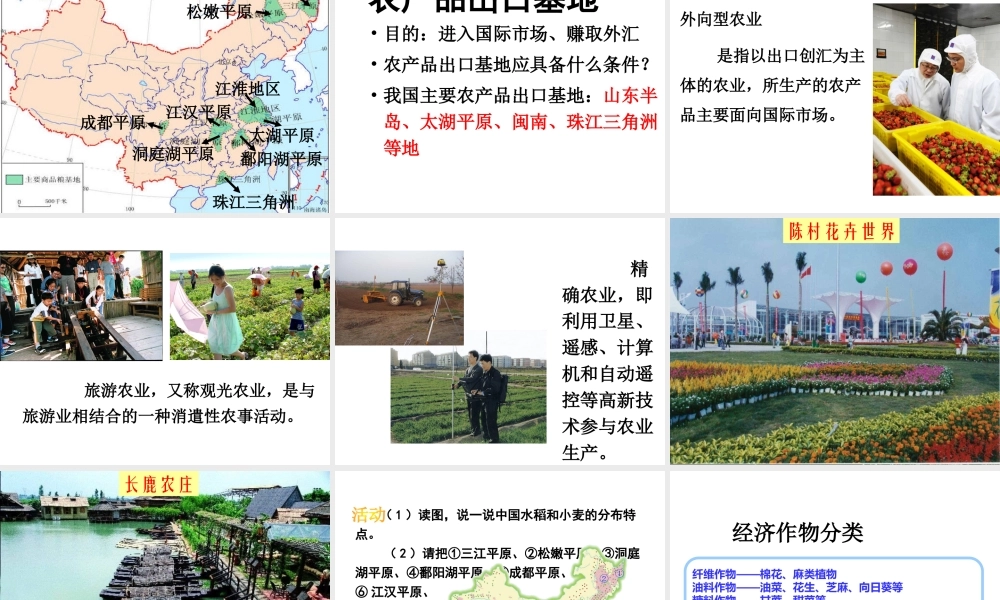 八年级地理上册 第4章 第1节 农业课件 （新版）湘教版-（新版）湘教版初中八年级上册地理课件
