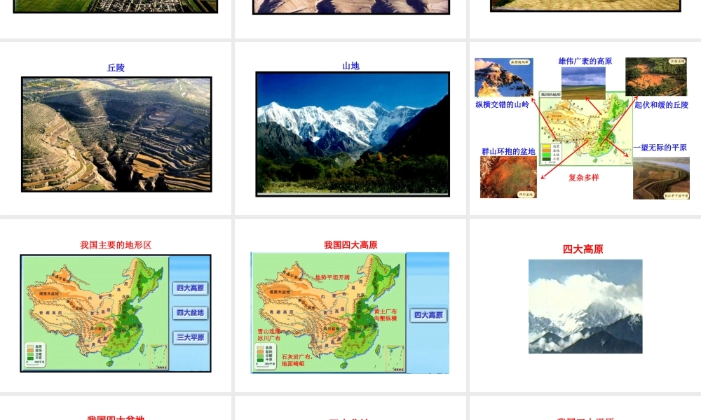 八年级地理上册 2.1 中国的地形（第2课时）课件 （新版）湘教版-（新版）湘教版初中八年级上册地理课件