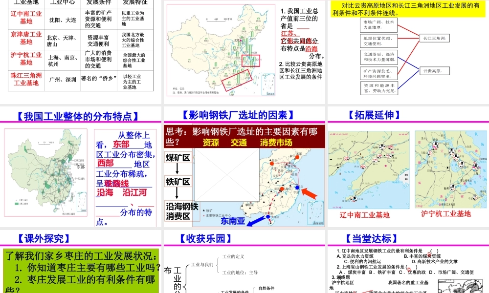八年级地理上册 第4章 第2节 持续协调发展工业（第1课时）课件 （新版）商务星球版