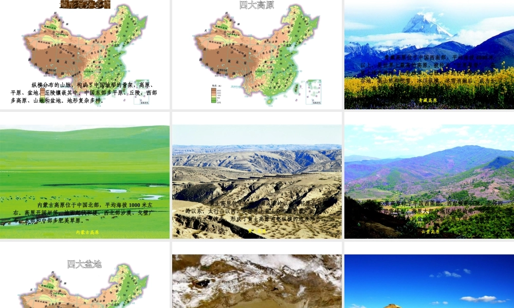 八年级地理上册 2.1 中国的地形课件 湘教版-湘教版初中八年级上册地理课件