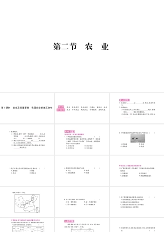 八年级地理上册 第4章 第2节 农业（第1课时）课件 （新版）新人教版-（新版）新人教版初中八年级上册地理课件