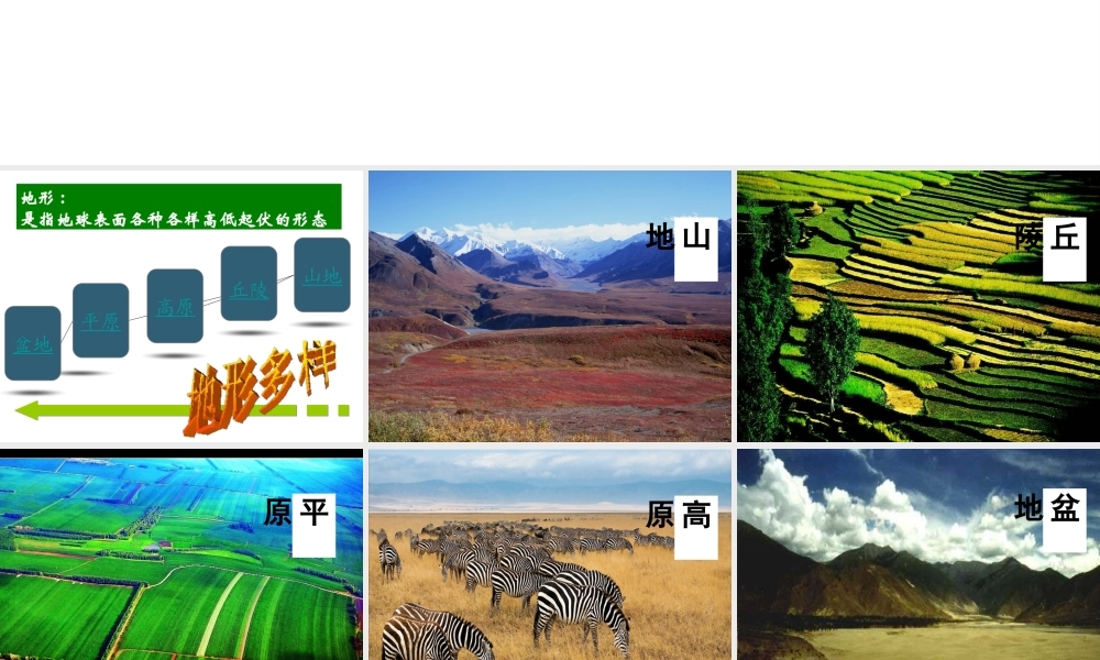 八年级地理上册 2.1 中国地形与地势课件 （新版）新人教版-（新版）新人教版初中八年级上册地理课件