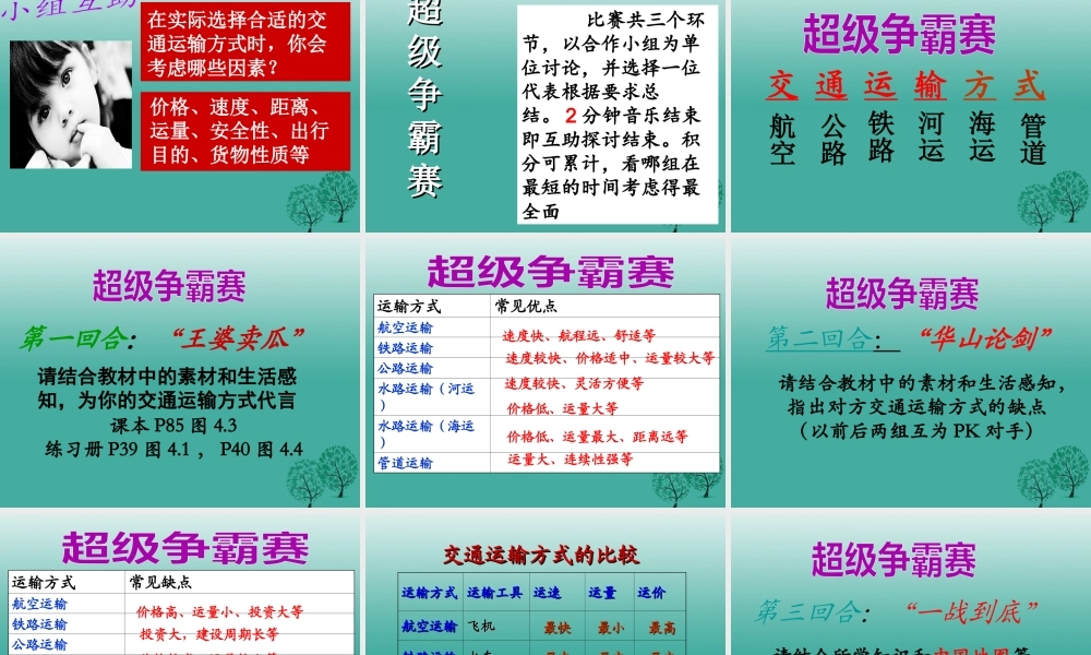 八年级地理上册 4.1 交通运输课件1 （新版）新人教版-（新版）新人教版初中八年级上册地理课件