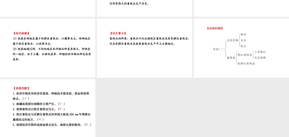 八年级地理上册 4.1 农业（主要经济作物的分布 畜牧业分布）课件 （新版）湘教版-（新版）湘教版初中八年级上册地理课件