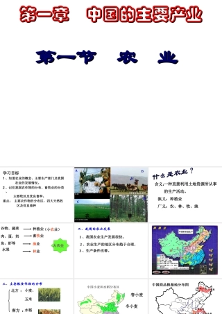 八年级地理上册 4.1 农业课件 （新版）湘教版-（新版）湘教版初中八年级上册地理课件