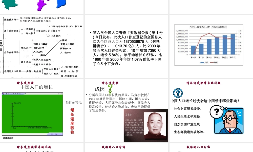 八年级地理上册 1.3 中国的人口课件 （新版）湘教版-（新版）湘教版初中八年级上册地理课件