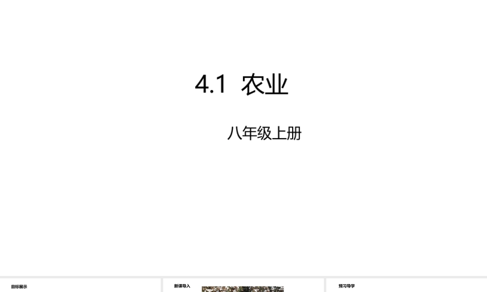 八年级地理上册 4.1 农业课件 （新版）粤教版-（新版）粤教版初中八年级上册地理课件