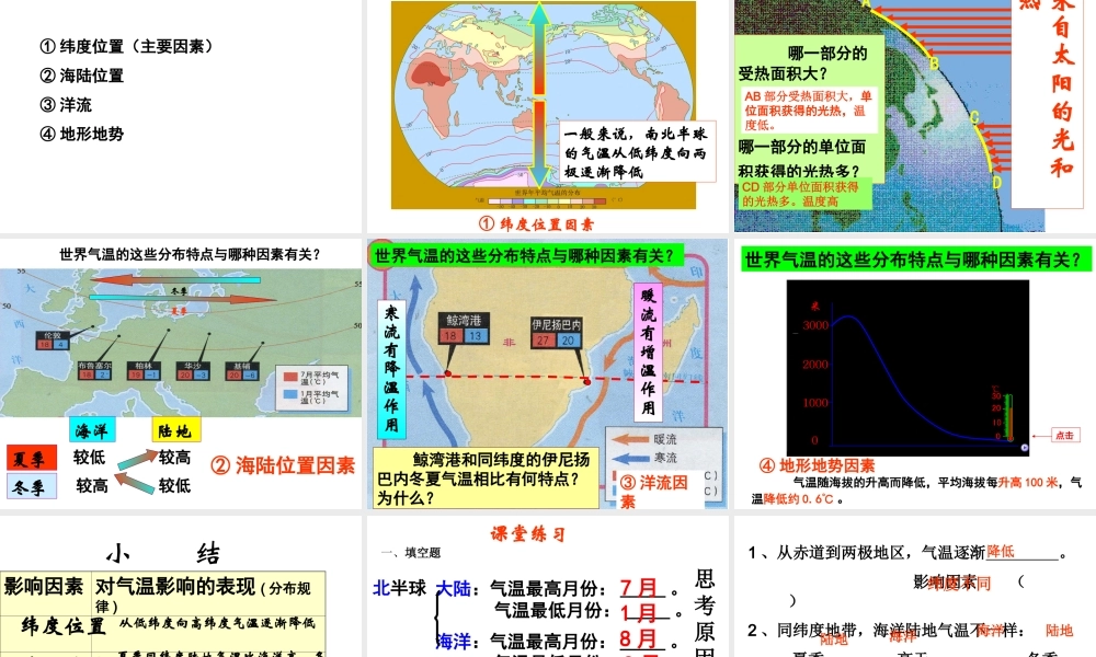 八年级地理上册 2.1《世界的气温和降水》课件1 中图版-中图版初中八年级上册地理课件