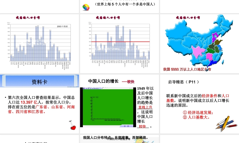 八年级地理上册 1.3 中国的人口课件 湘教版-湘教版初中八年级上册地理课件