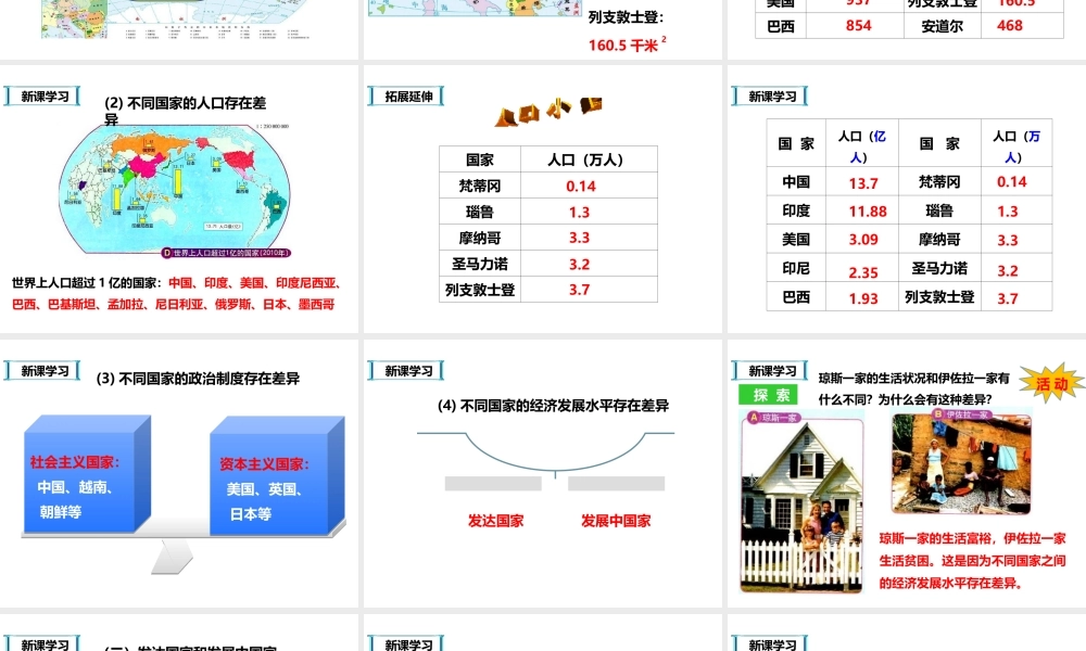 八年级地理上册 4.1《国家和地区》课件2 中图版-中图版初中八年级上册地理课件
