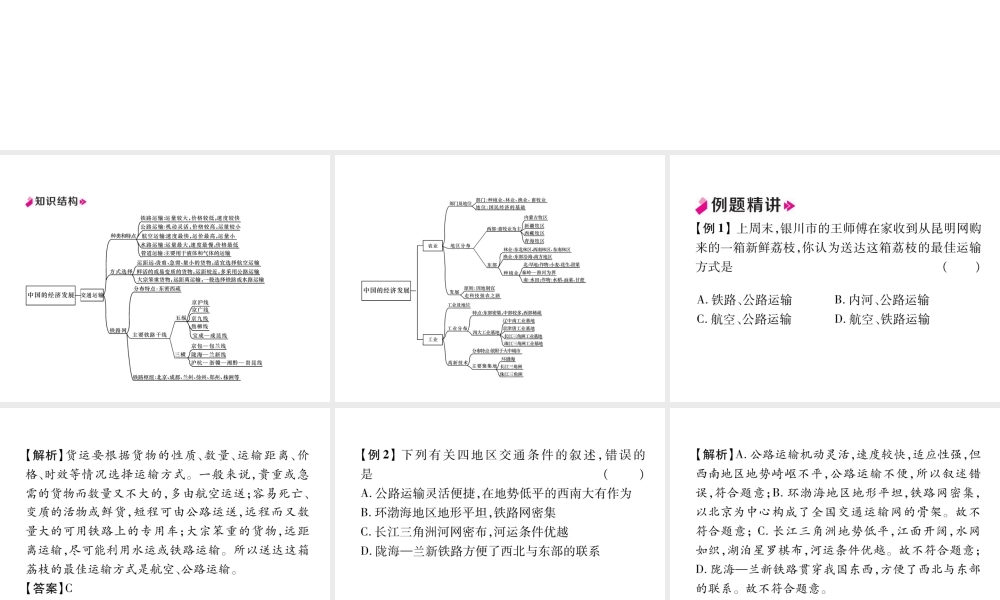 八年级地理上册 第4章 中国的经济发展总复习习题课件 （新版）新人教版-（新版）新人教版初中八年级上册地理课件
