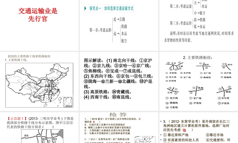 八年级地理上册 第4章 中国的主要产业复习课件 （新版）湘教版-（新版）湘教版初中八年级上册地理课件