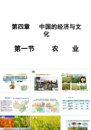 八年级地理上册 4.1农业课件 （新版）粤教版-（新版）粤教版初中八年级上册地理课件