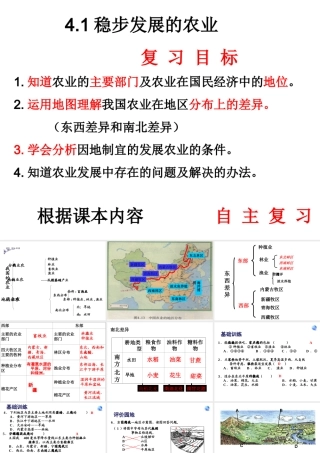 八年级地理上册 4.1稳步发展的农业课件 晋教版-人教版初中八年级上册地理课件