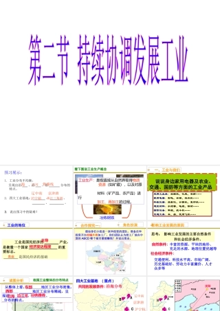 八年级地理上册 第4章第2节持续协调发展工业（第1课时）课件 （新版）商务星球版