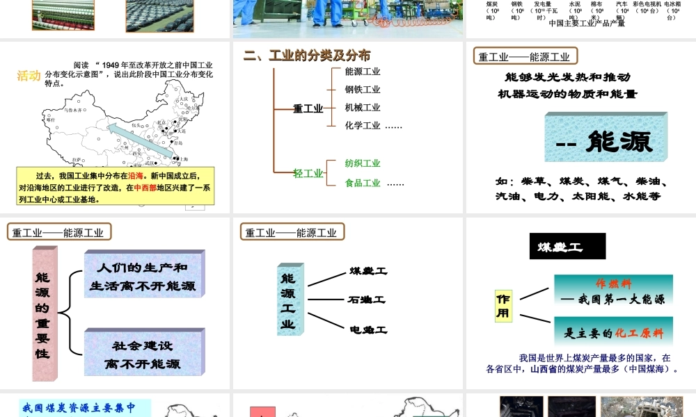 八年级地理上册 4.2 工业课件1 （新版）湘教版-（新版）湘教版初中八年级上册地理课件