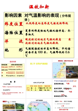 八年级地理上册 2.2 世界的气候类型（第1课时）课件 （新版）中图版