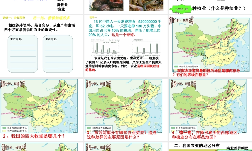 八年级地理上册 4.2 农业课件 （新版）新人教版-（新版）新人教版初中八年级上册地理课件