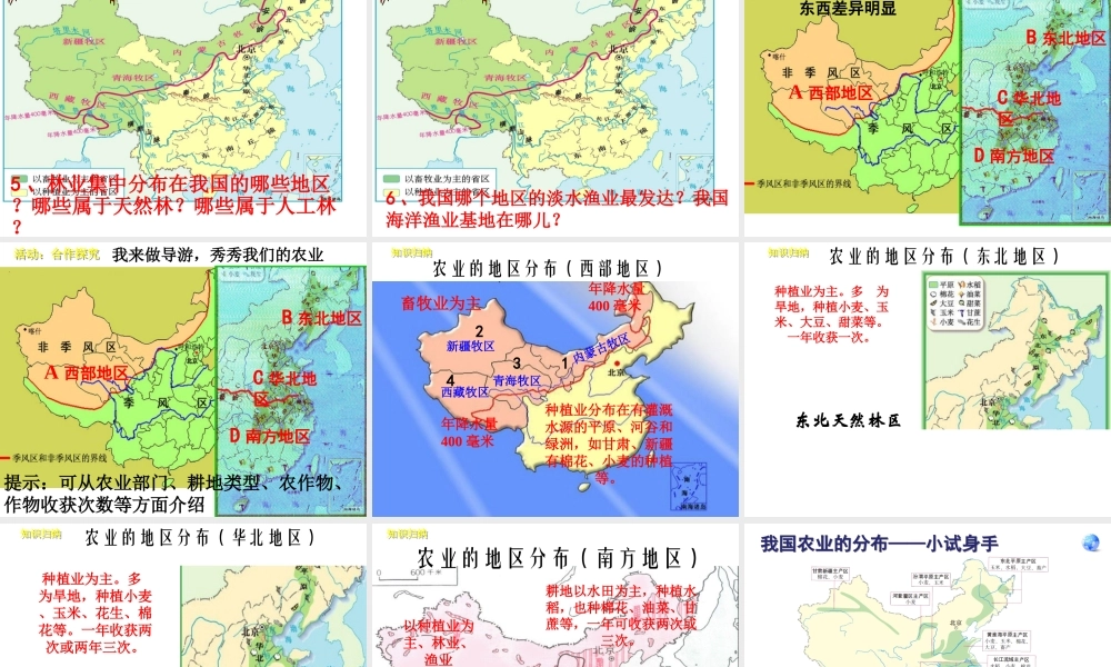 八年级地理上册 4.2 农业课件 （新版）新人教版-（新版）新人教版初中八年级上册地理课件