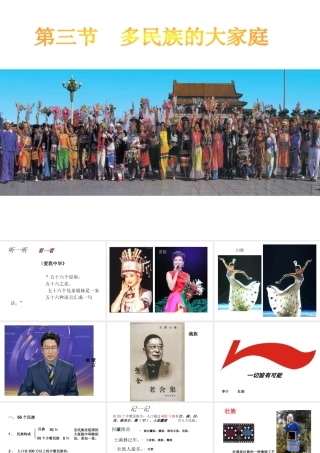 八年级地理上册 第一章 第三节 多民族的大家庭课件 新人教版