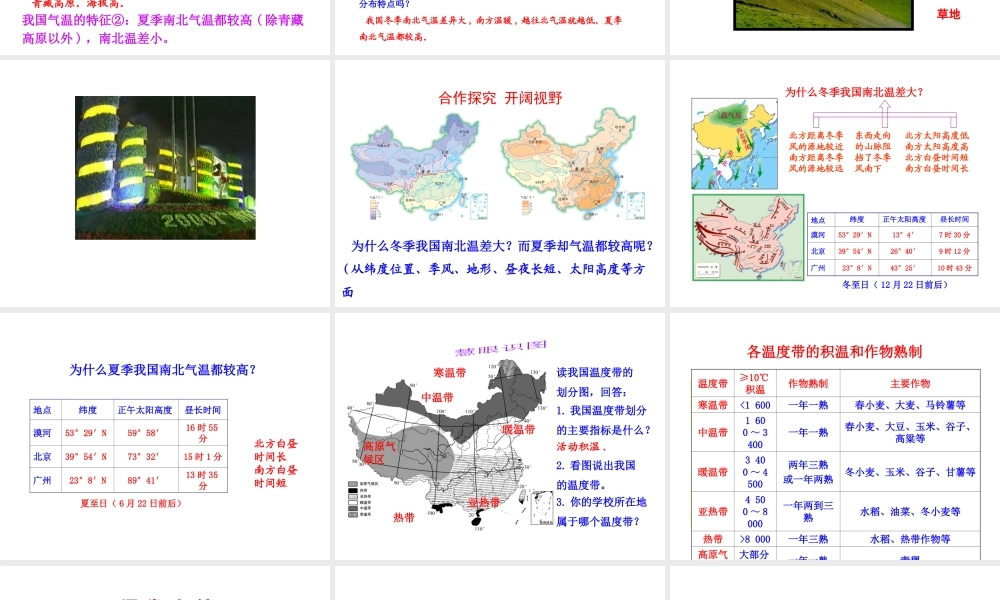 八年级地理上册 2.2 中国的气候（第1课时）课件 （新版）湘教版-（新版）湘教版初中八年级上册地理课件